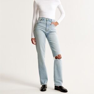 Abercrombie 90s high rise straight jean